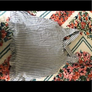Blue and white striped tank top